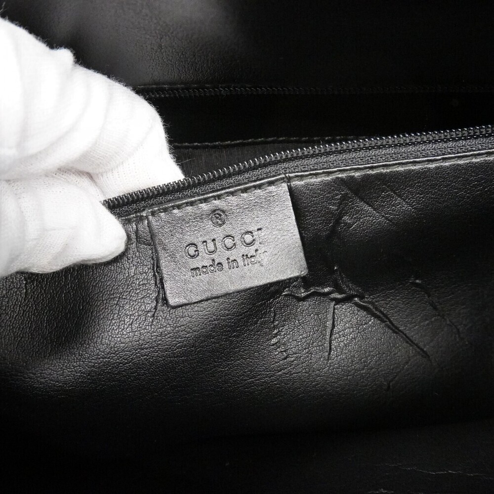 Gucci Tote Bag GG Canvas Black Silver Hardware - Picture 5 of 8